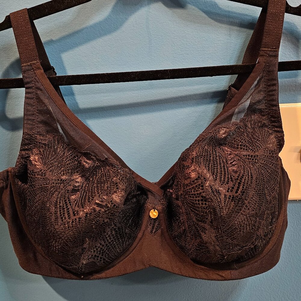 Understance black lace/mesh bra